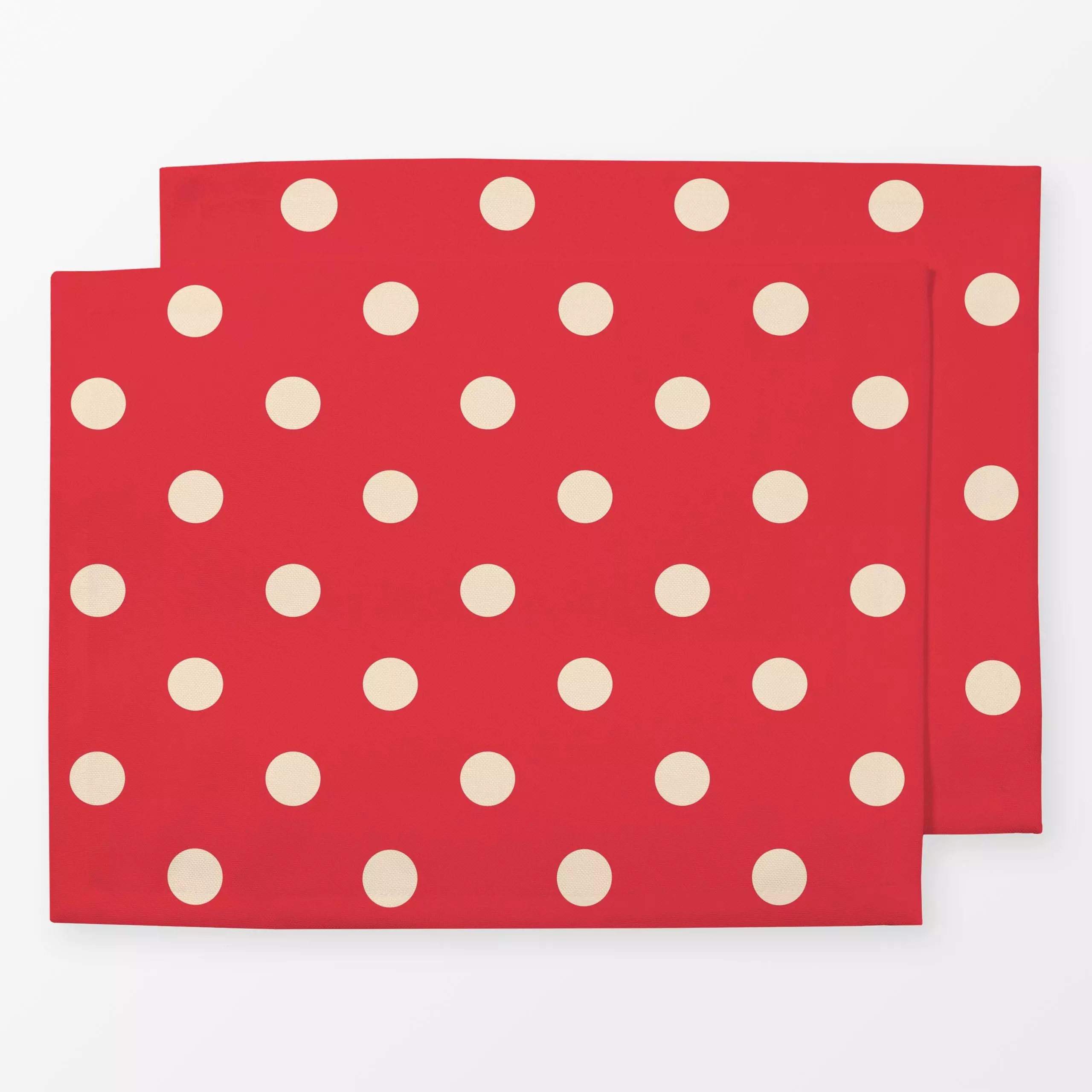 Tischset Polka Dots rot - Weihnachten, Winter, Symbole & Muster - von „Julia Schumacher"; Weihnachten, Dots, weihnachtlich, ...