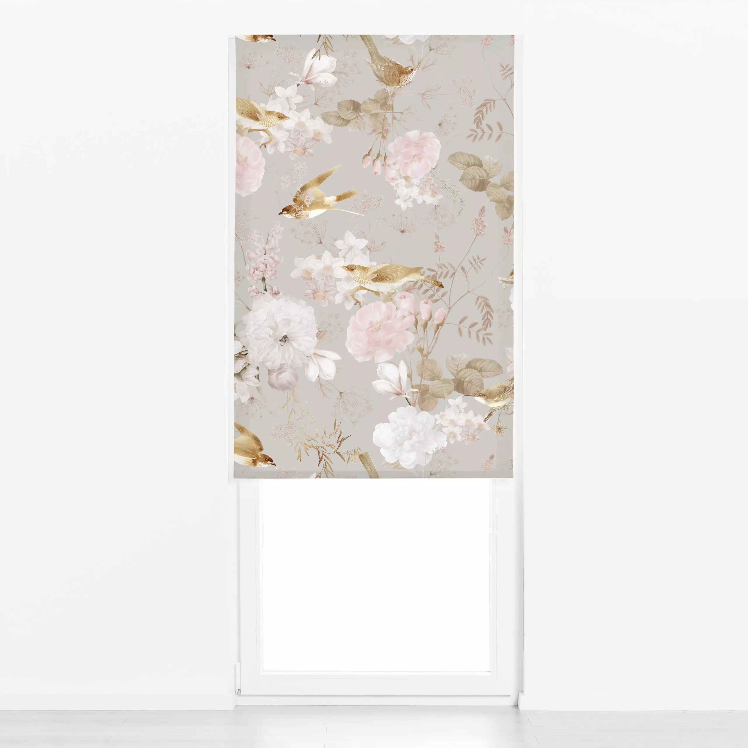 Raffrollo Luxus Rosen Garten - Blumen & Florales, Pflanzen & Botanik, Retro & Vintage - von „Uta Naumann"; Blumen, Rosen, Ga...