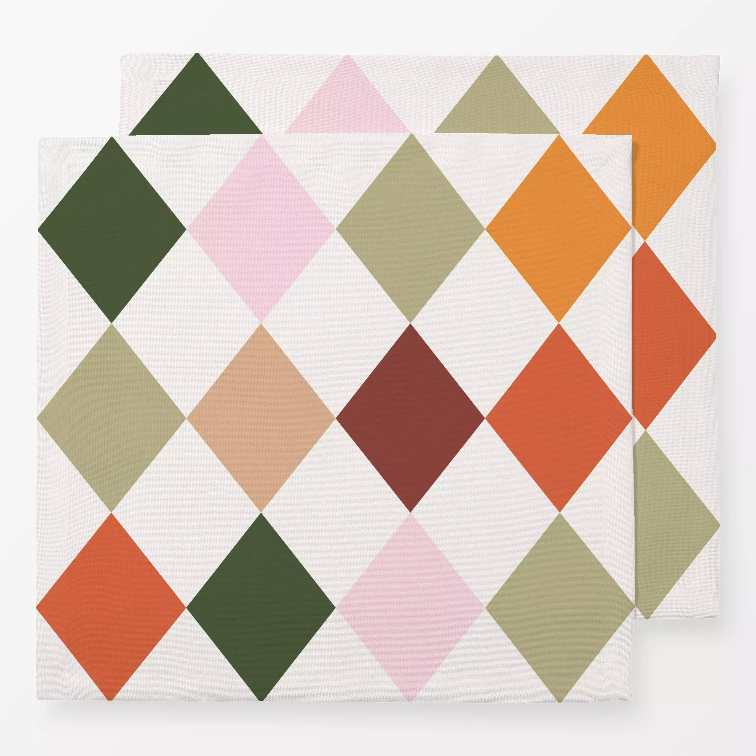 Servietten Pattern Colorful - Herbst, Symbole & Muster - von „Jana Driver"; Muster, Herbst, Raute, bunt, Herbstdeko, pattern...