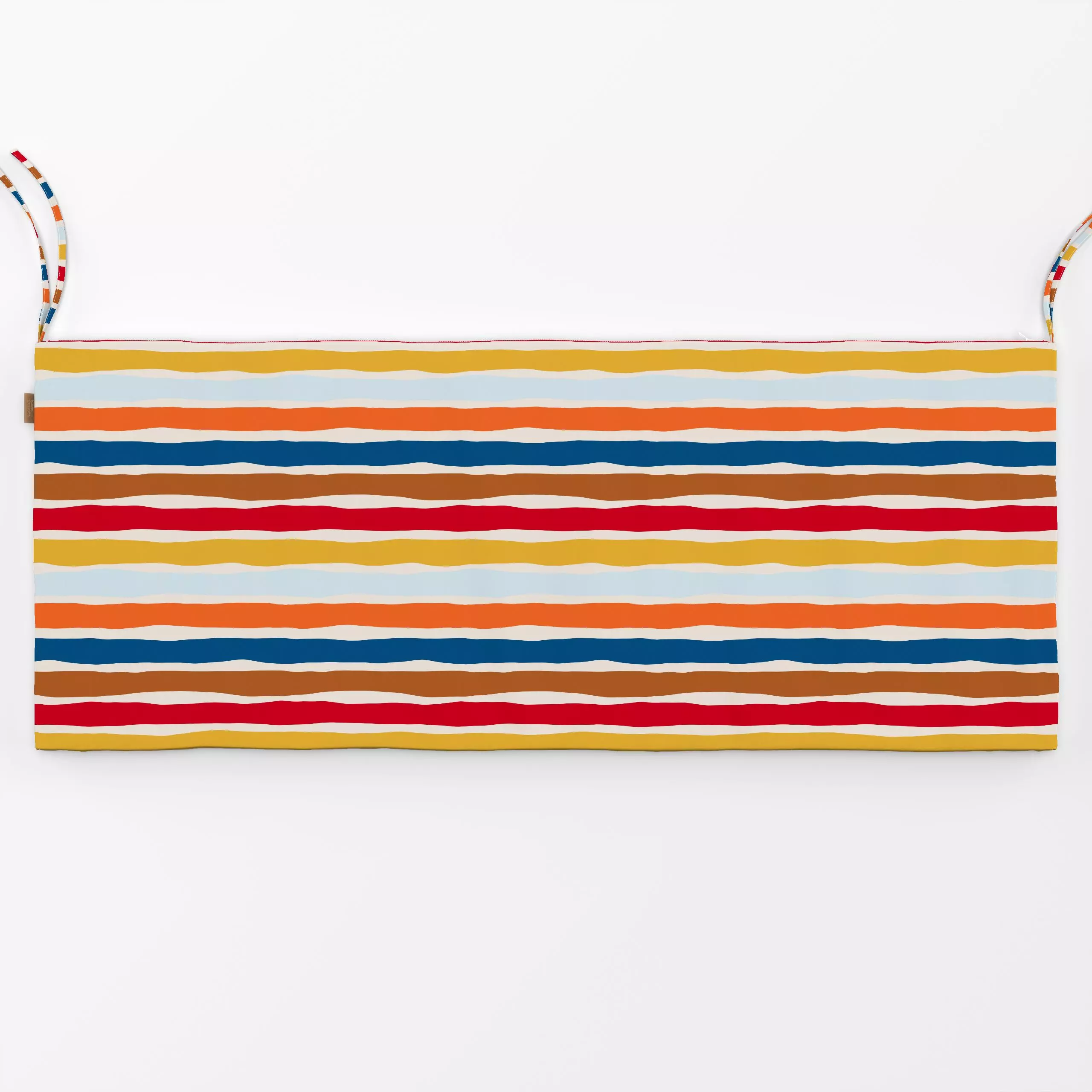 Bankauflage Herbstlich bunte Streifen - Symbole & Muster, Retro & Vintage - von „Ursula Tücks"; Streifen, modern, Herbst, bu...