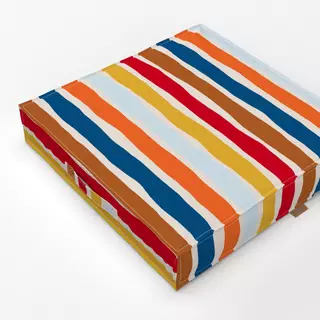 Bodenkissen Herbstlich bunte Streifen