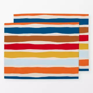 Tischset Herbstlich bunte Streifen