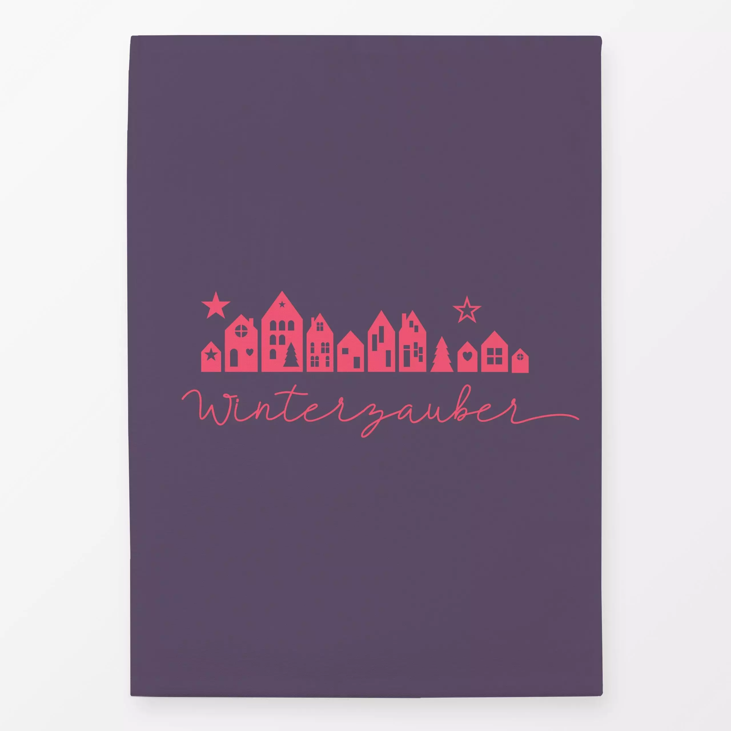 Geschirrtücher Winterzauber Skandi Häuschen - Sprüche & Schriftzüge, Weihnachten, Winter - von „Heyduda"; skandinavisch, Hyg...