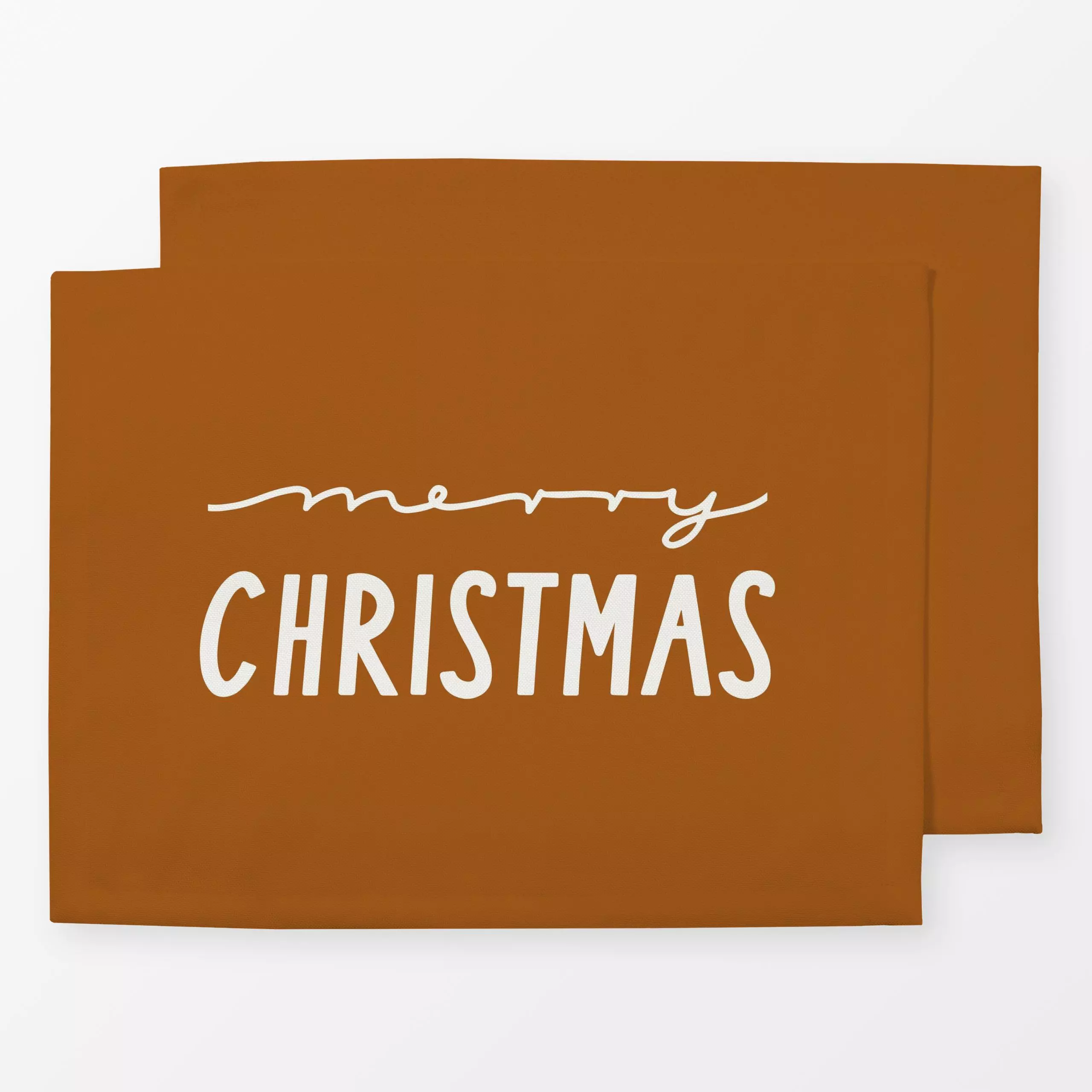Tischset Merry Christmas Spruch rost - Sprüche & Schriftzüge, Weihnachten - von „Kathrin Woo"; Merry Christmas, Weihnachten,...