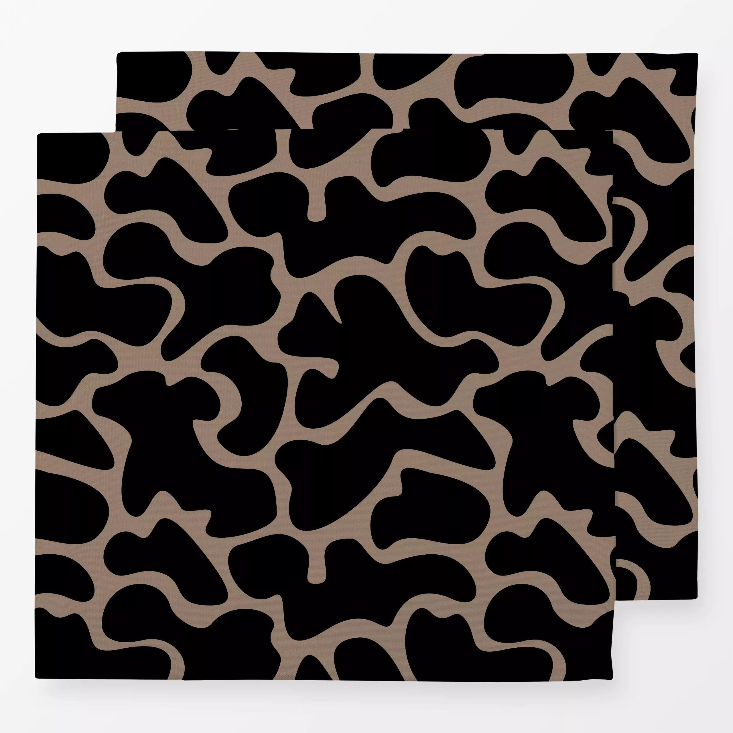 Servietten Bold Cloudy Shapes - Symbole & Muster - von „Karen Menzenbach"; Muster, schwarz, minimal, abstrakt, grafisch, for...