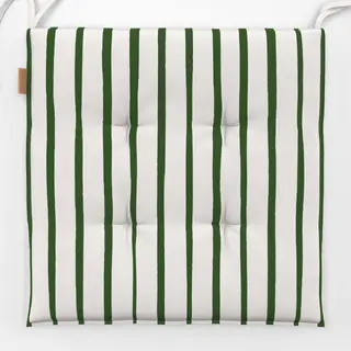 Sitzkissen dark green hand drawn stripes