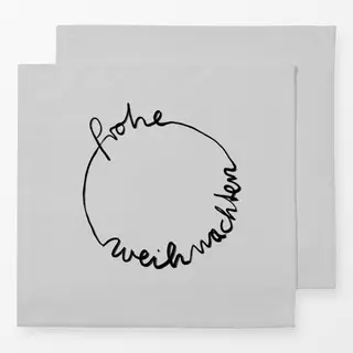 Servietten Frohe Weihnachten Kreis GRAU