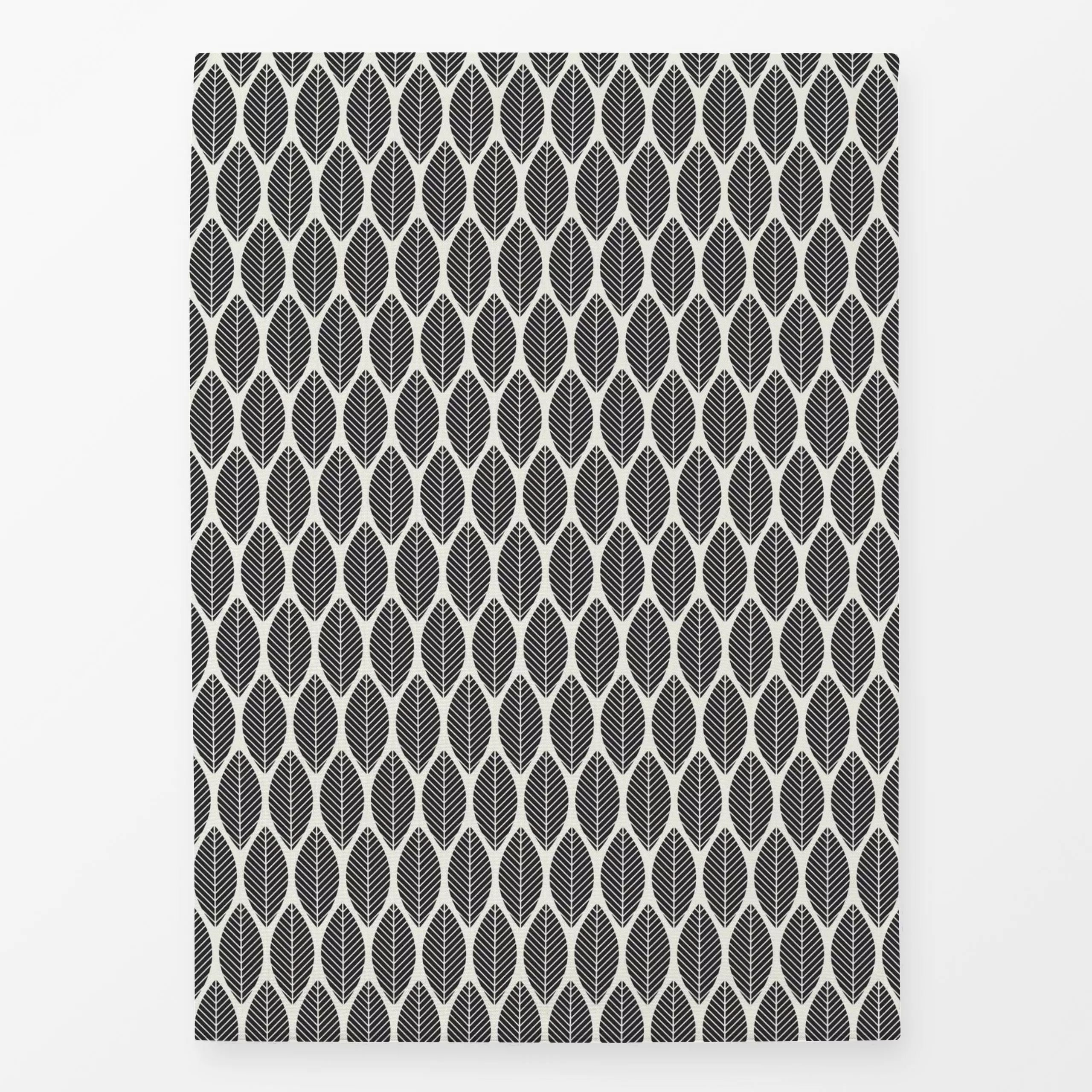 Geschirrtücher Palmenblätter Schwarz - Sommer, Symbole & Muster, Pflanzen & Botanik - von „DEINKI"; Blatt, Geometrisch, Blät...