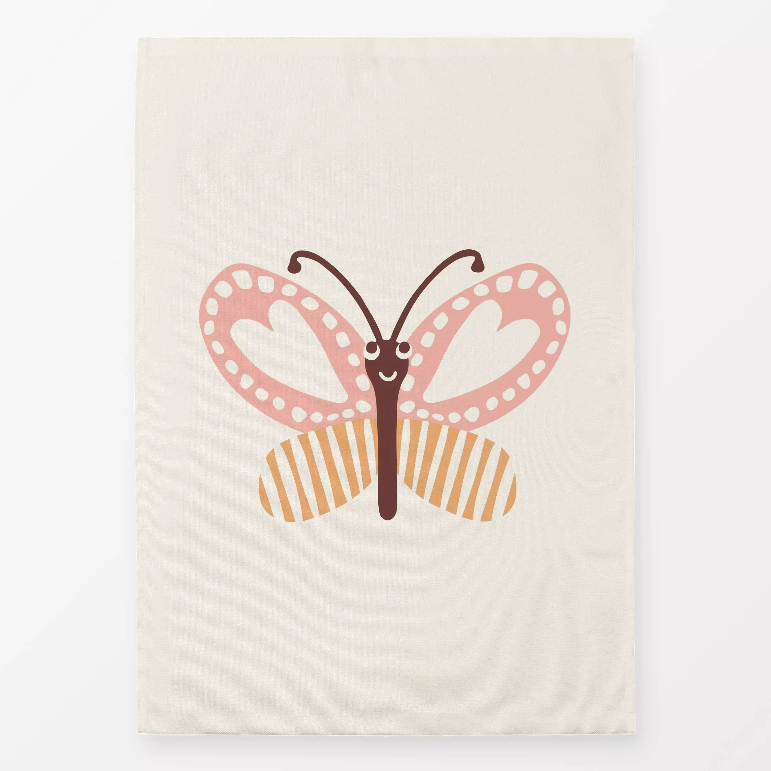 Geschirrtücher Schmetterling beige rosa gelb - Frühling, Kinderzimmer & Motive für Kinder, Tiere - von „Kathrin Woo"; Kinder...