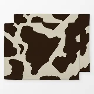 Tischset Creme Cow Print