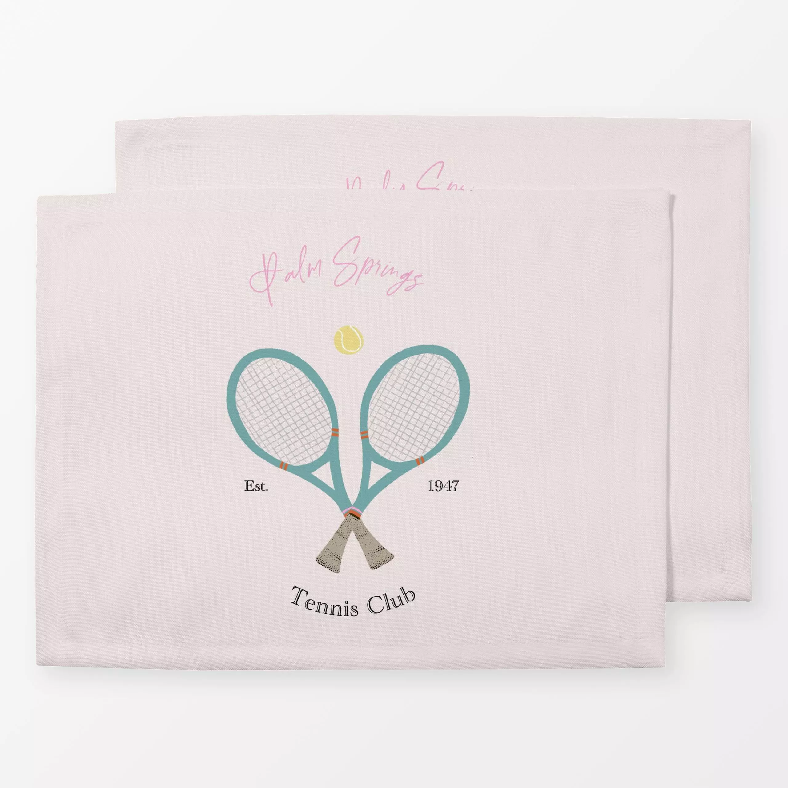 Tischset Vintage Tennis Club Beige, Spruch, Sport, Sommer, von Studio ROSAGRAU