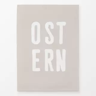 Geschirrtuch Ostern Weiß Auf Beige