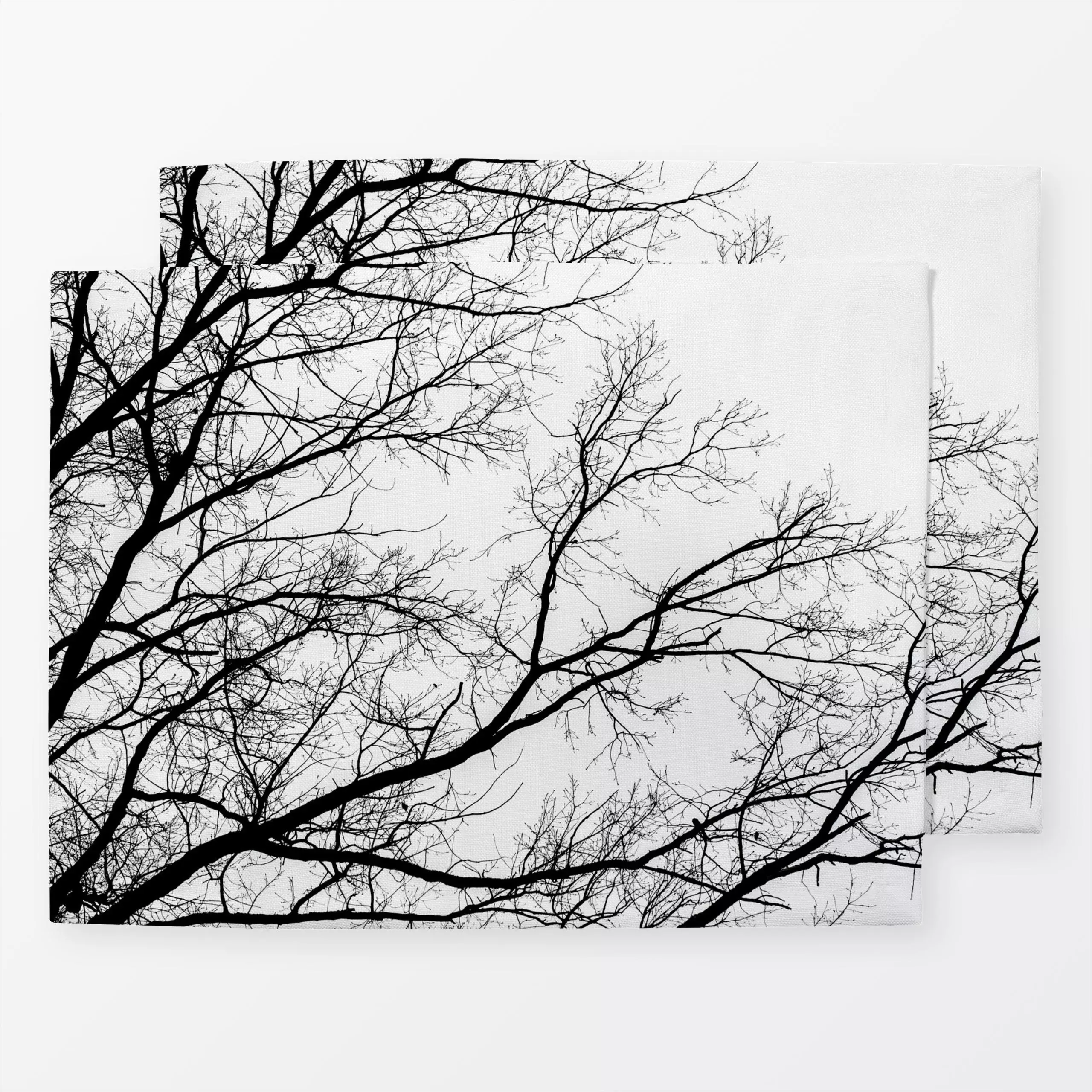 Tischset Winter Silhouettes 9 - Natur & Landschaft, Winter - von „Mareike Böhmer"; Zweige, Weihnachten, Winter, Silhouette, ...