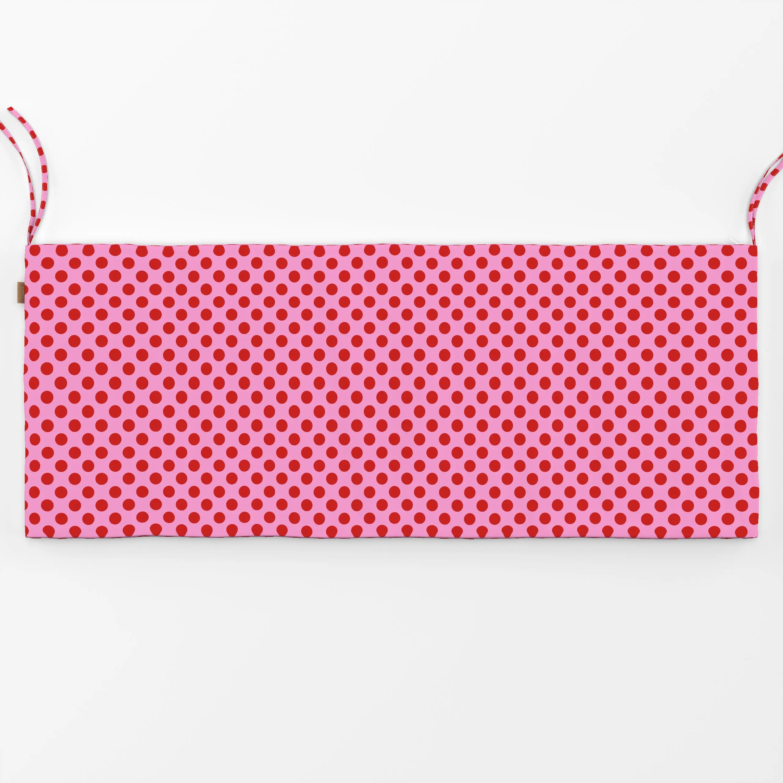 Bankauflage Polka Dots red pink - Frühling, Sommer, Symbole & Muster - von „Karen Menzenbach"; abstrakt, Punkte, rosa, Retro...