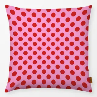 Kissen Polka Dots red pink