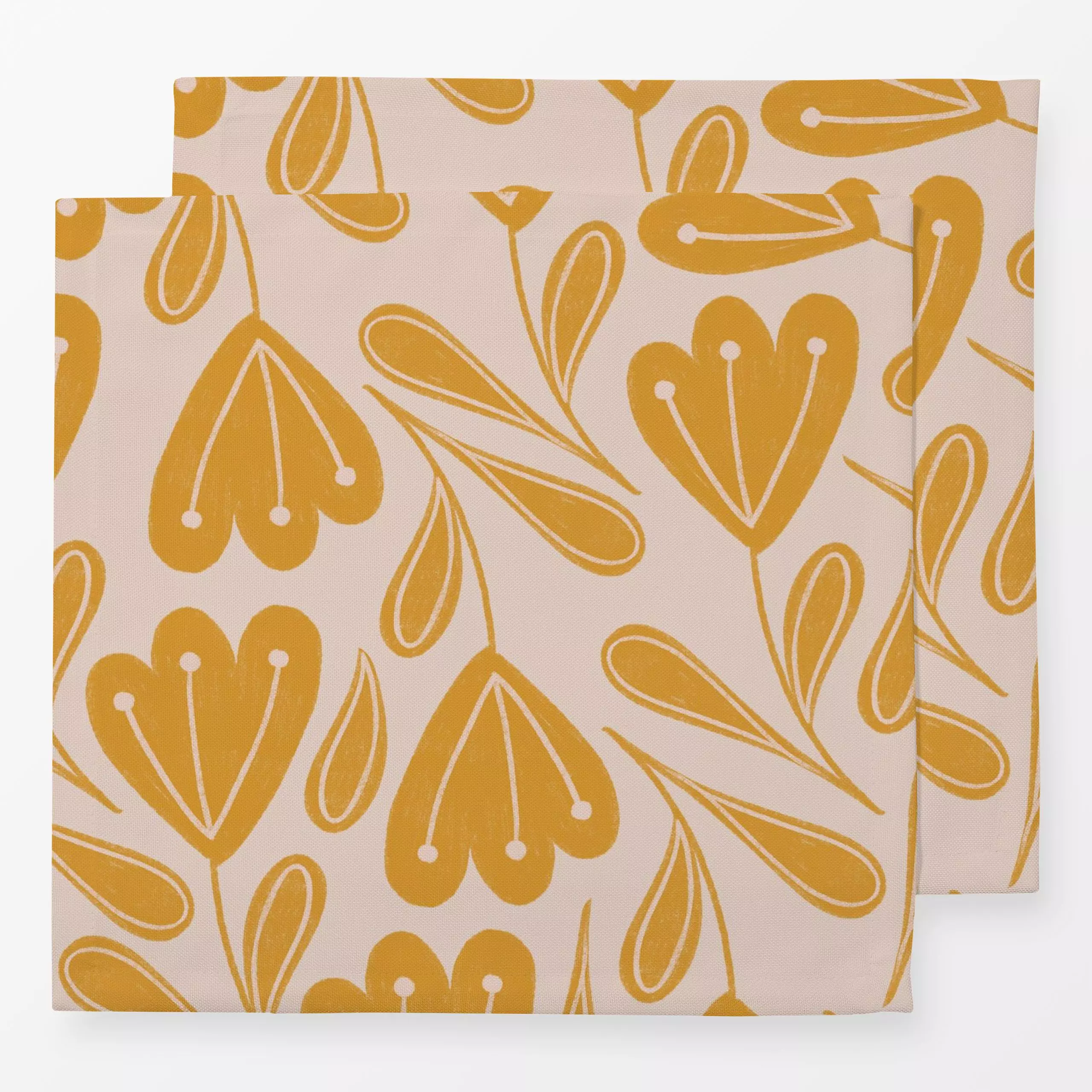 Servietten Gelbe Blumen - Blumen & Florales, Natur & Landschaft - von „Menina Lisboa "; Natur, Blumen, Farmhouse, pattern, f...