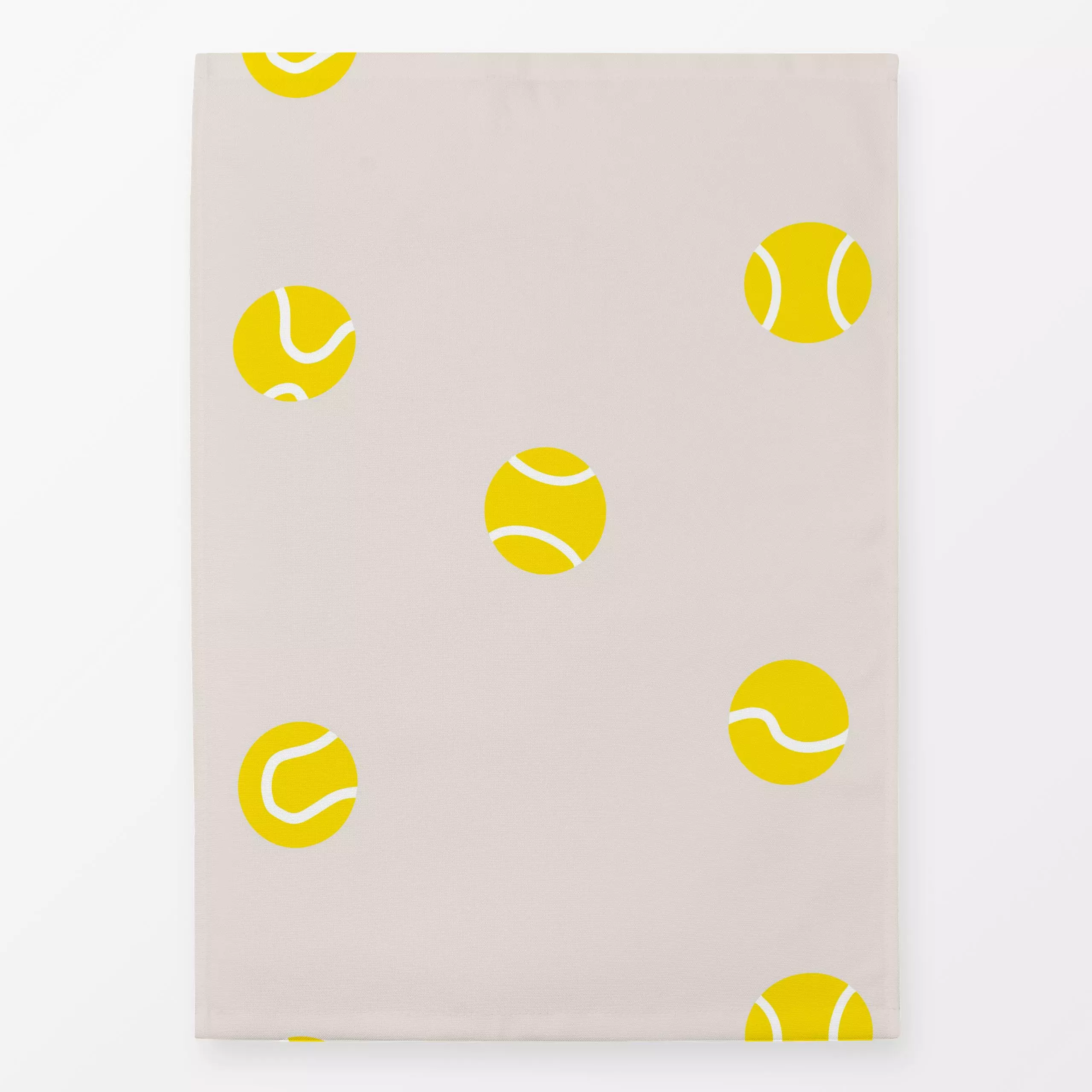 Geschirrtücher Tennisbälle - Sport, Symbole & Muster - von „textilwerk"; Illustration, Tennis, beige, Sport, geschenkidee, m...