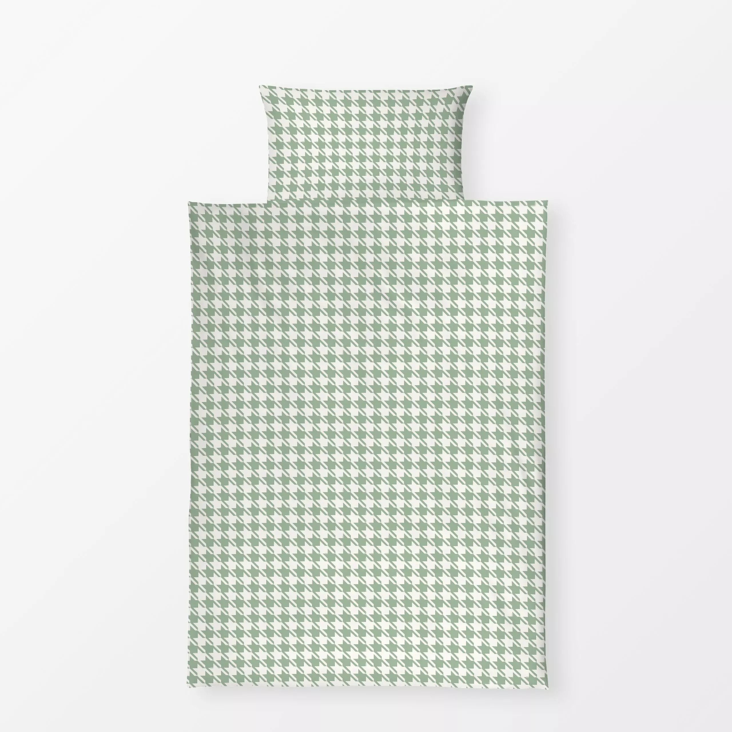 Bettwäsche Hahnentritt Spring Green - Symbole & Muster - von „Sara Maria"; Ostern, Scandinavian, Hahnentritt, springtime, ha...