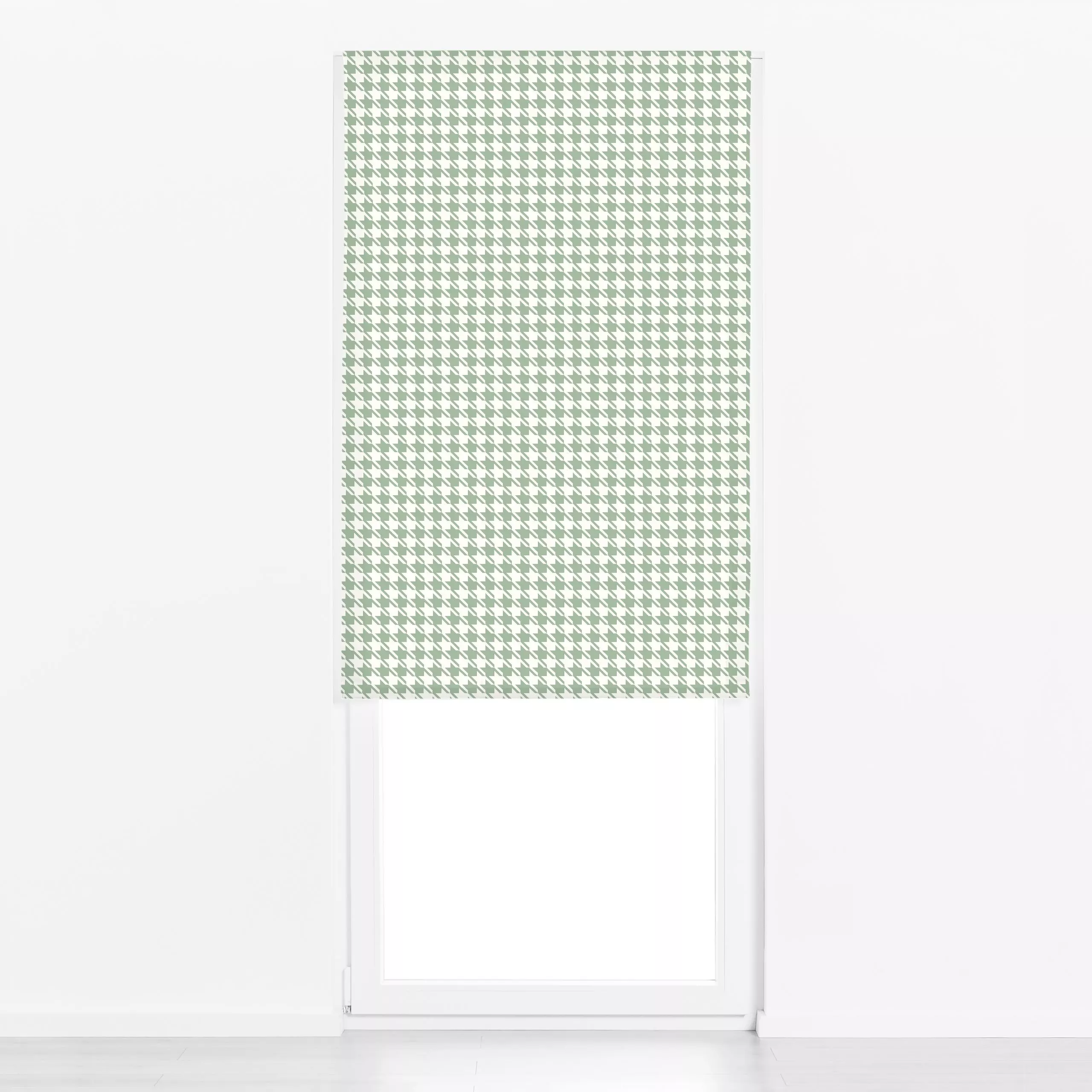 Raffrollo Hahnentritt Spring Green - Symbole & Muster - von „Sara Maria"; Ostern, Scandinavian, Hahnentritt, springtime, hah...