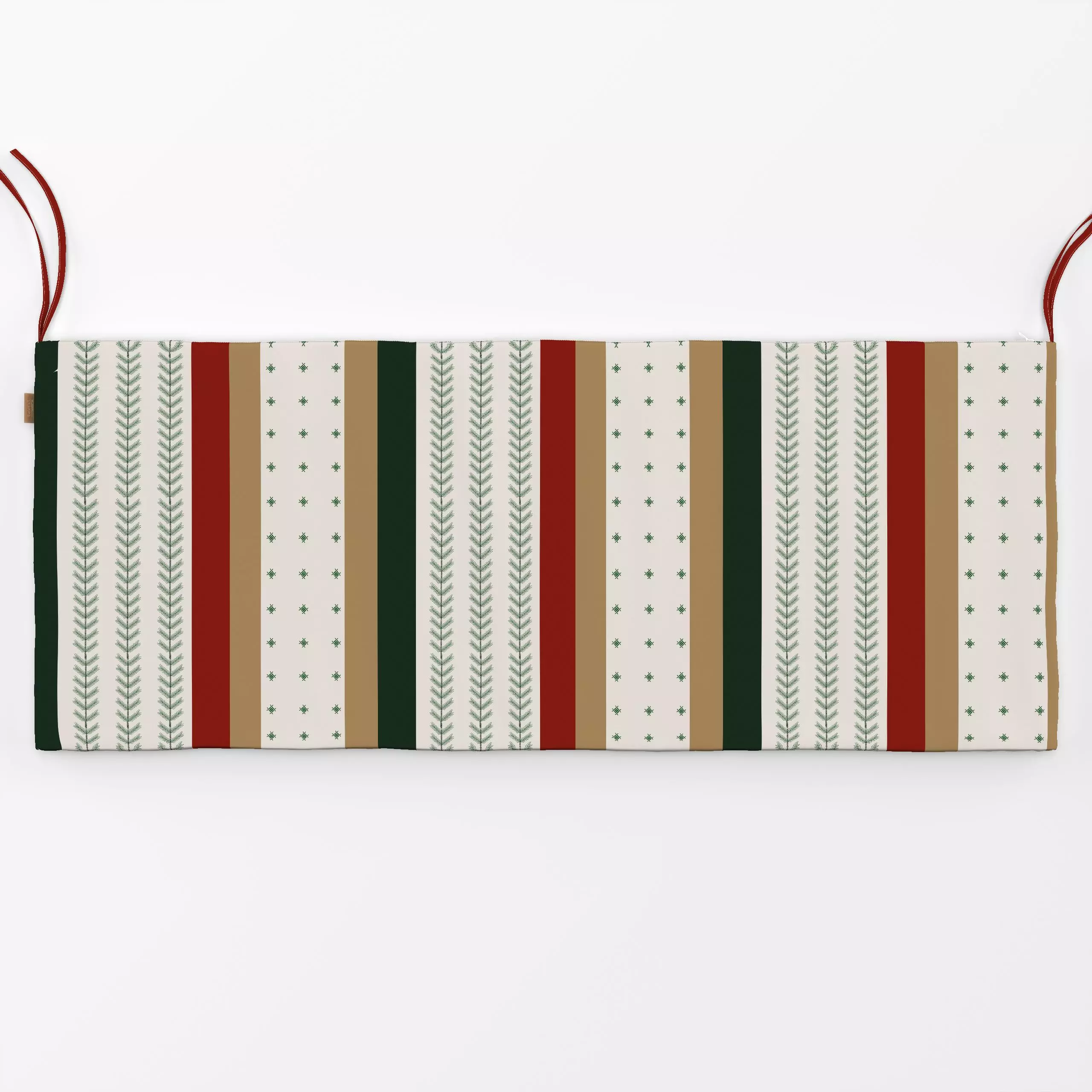 Bankauflage Weihnachtsstimmung - Weihnachten, Winter, Symbole & Muster - von „Alisa Knöß"; Streifen, beige, gold, Weihnachts...