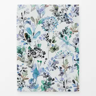 Geschirrtücher Watercolor Wild Grasses Blue