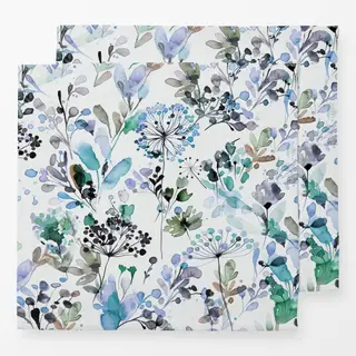 Servietten Watercolor Wild Grasses Blue