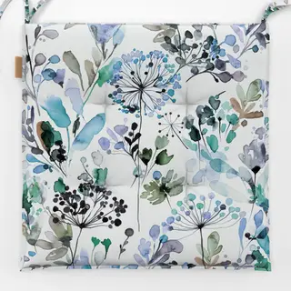 Sitzkissen Watercolor Wild Grasses Blue