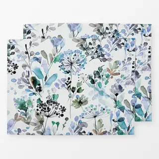 Tischset Watercolor Wild Grasses Blue