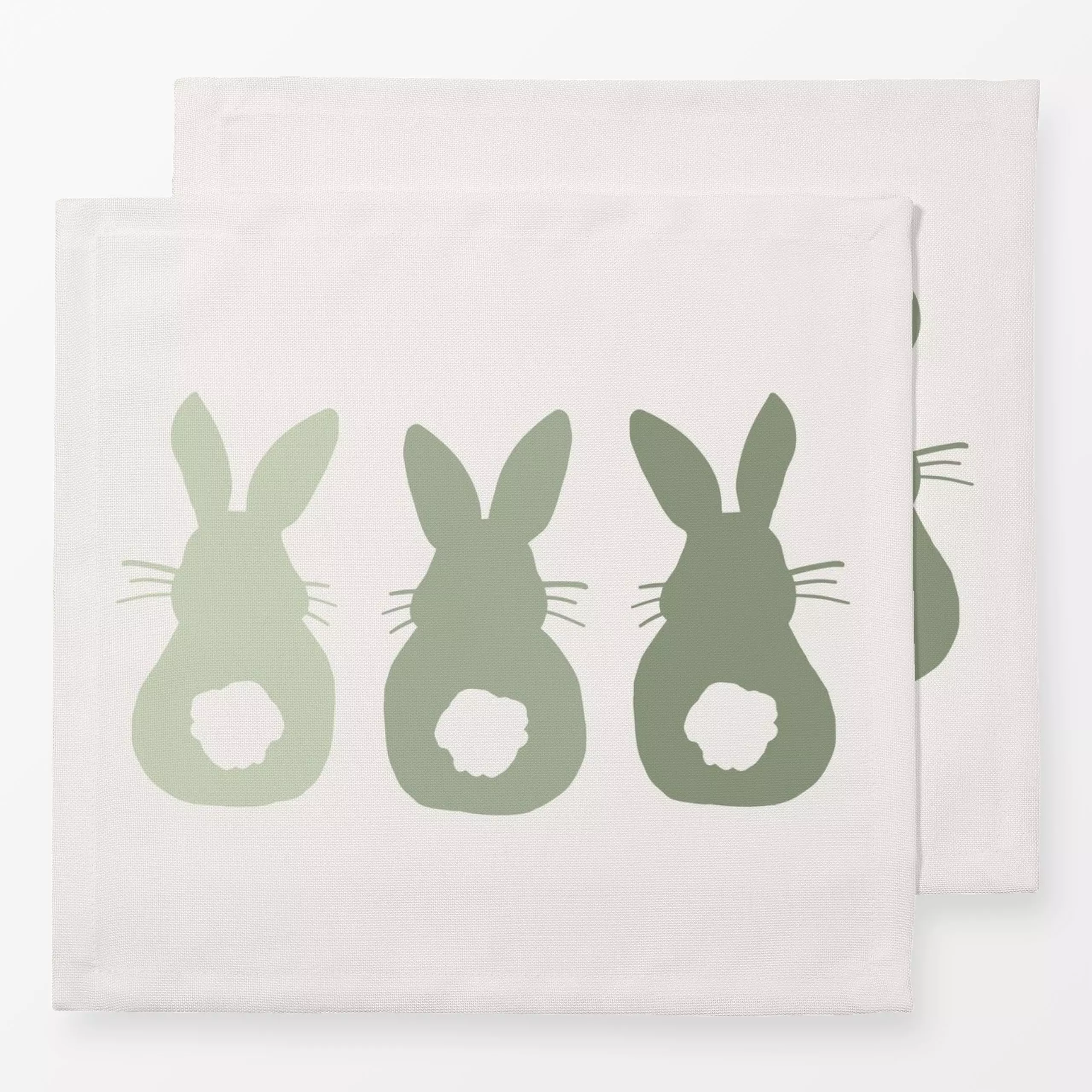 Servietten Hasen Trio - Frühling, Tiere, Anlässe, Ostern - von „Kruth Design"; Garten, niedlich, Ostern, Osterhase, Gartende...