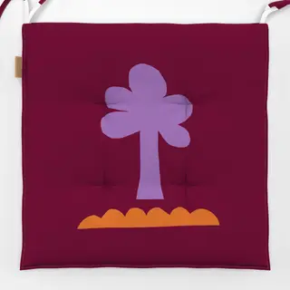 Sitzkissen Frühling Baum rot