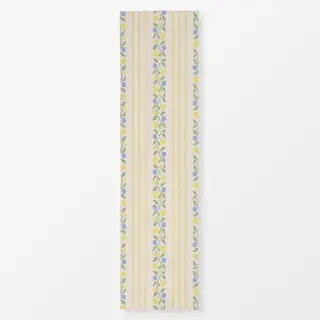 Tischläufer Blumen und Spitze Weiss Gelb