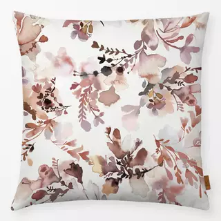 Kissen Aquarell Floral Terracotta