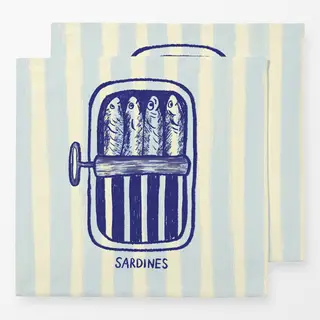 Servietten Sardinen Maritim