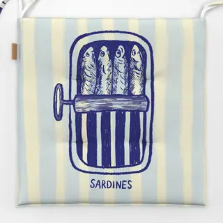 Sitzkissen Sardinen Maritim