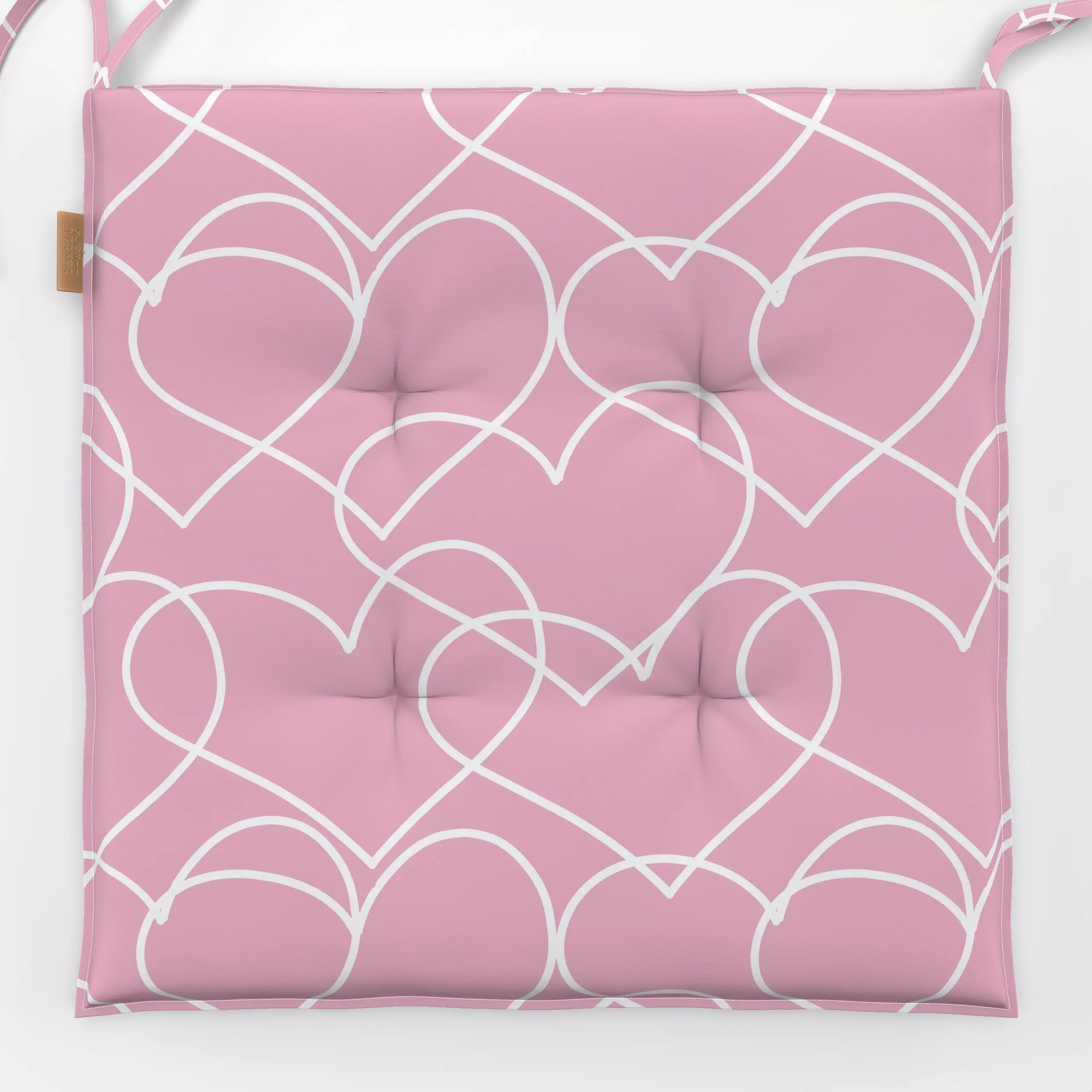 Sitzkissen Herzlich - Liebe, Romantik & Pride, Symbole & Muster - von „Julia Reyelt"; linie, Love, Self Love, Herzen, Liebe,...