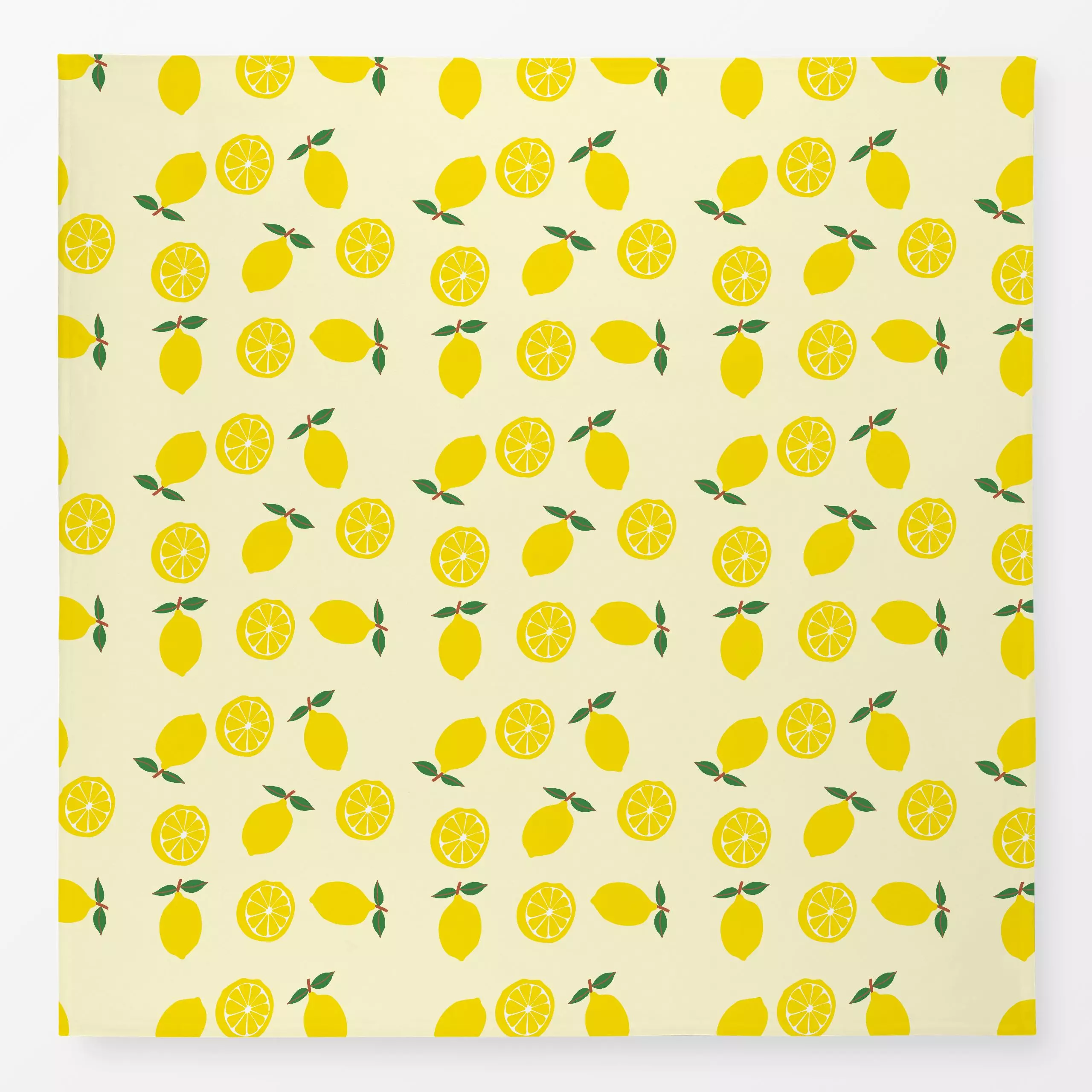 Tischdecke Zitronen Muster - Sommer - von „textilwerk"; Illustration, skandinavisch, Sommer, Urlaub, bunt, minimalistisch, s...