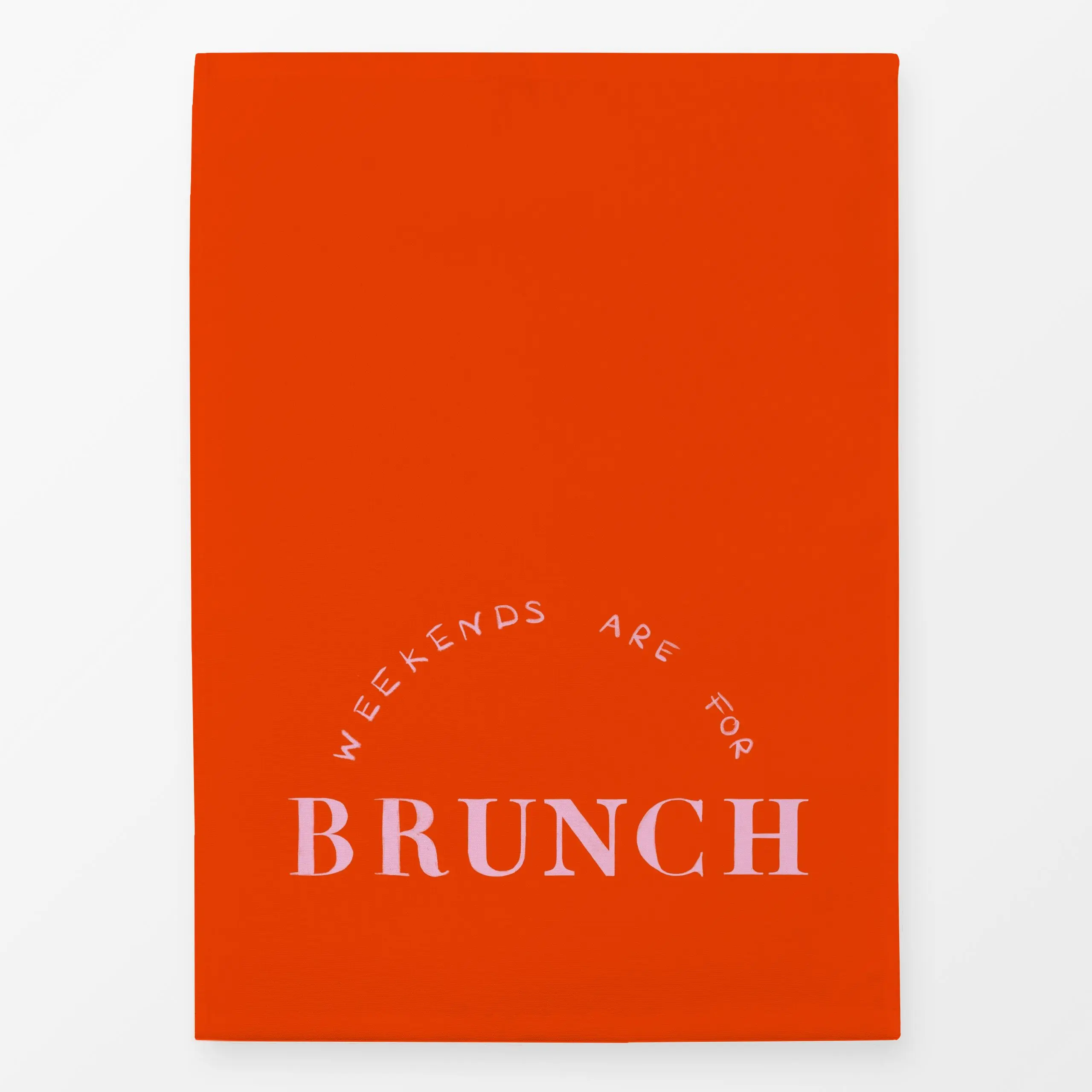 Geschirrtücher Weekend Brunch Rot Pink - Sprüche & Schriftzüge, Küche, Essen & Trinken - von „Sophie Augustin Illustration";...