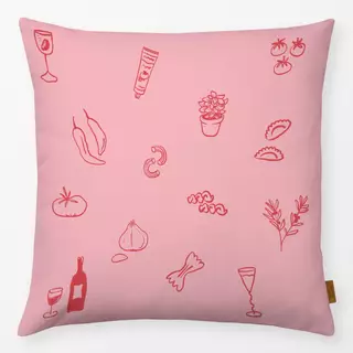 Kissen Pizza Pasta Pattern