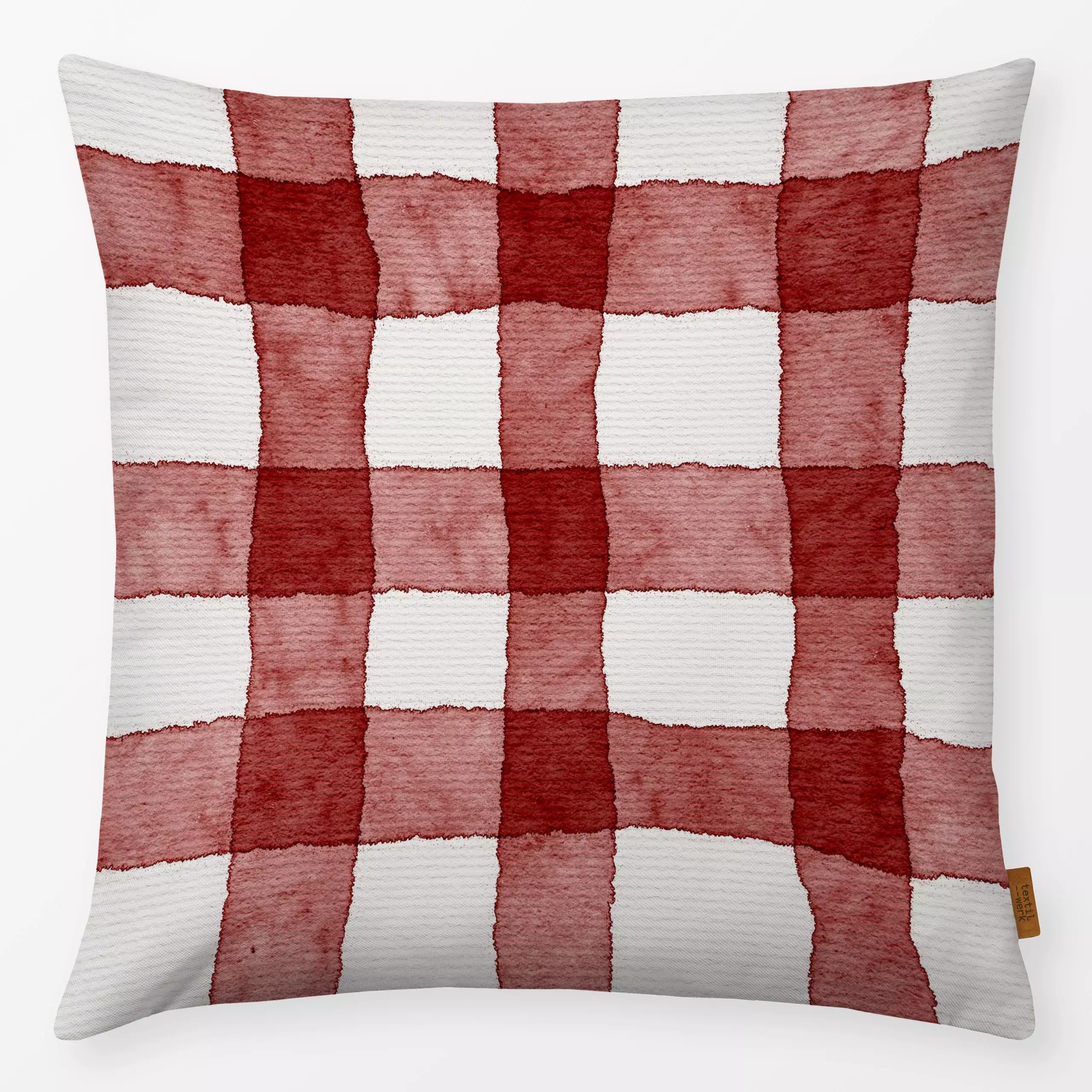 Kissen Hüttenzauber Karo Gingham Rot - Weihnachten, Symbole & Muster - von „Monika Strigel"; Weihnachten, Winter, Karo, land...