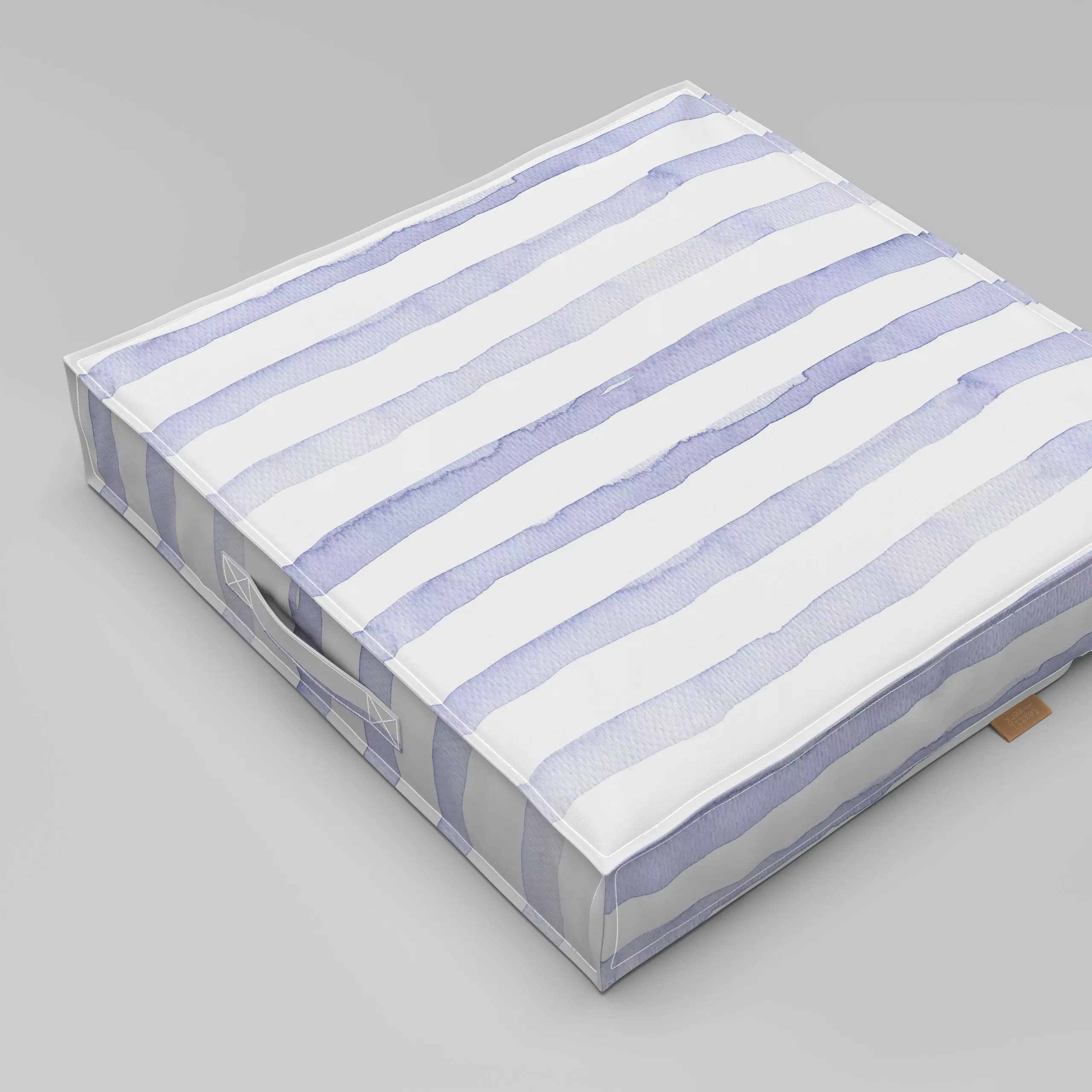 Bodenkissen Streifenmuster Very Peri 2 - Symbole & Muster - von „Uta Naumann"; boho, Streifen, skandinavisch, Hygge, modern,...