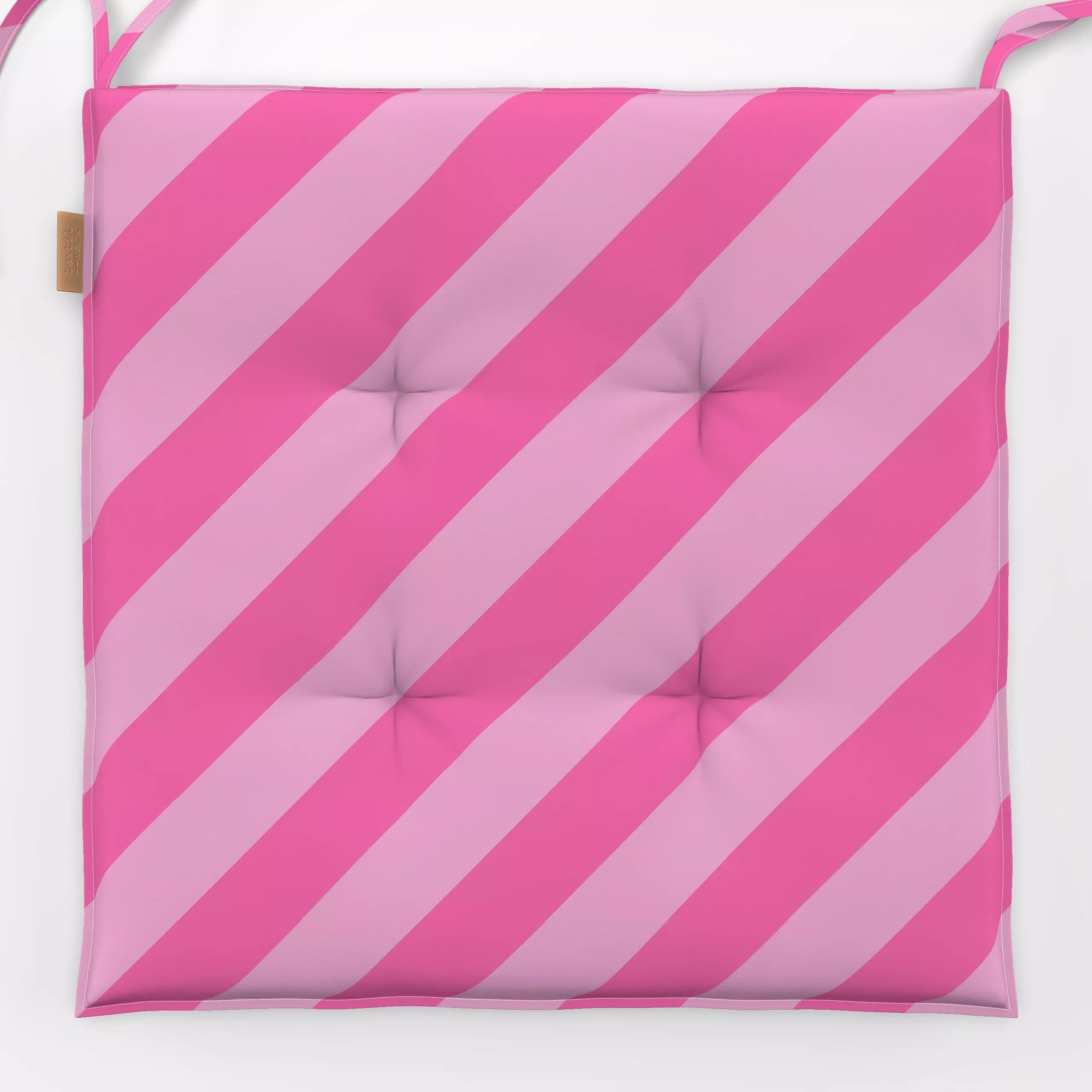 Sitzkissen Pinke Streifen diagonal - Symbole & Muster - von „Lisa Jasmin Bauer"; Streifen, modern, stripes, Farben, farbenfr...
