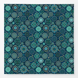 Tischdecke Moroccan Tiles Teal Gold