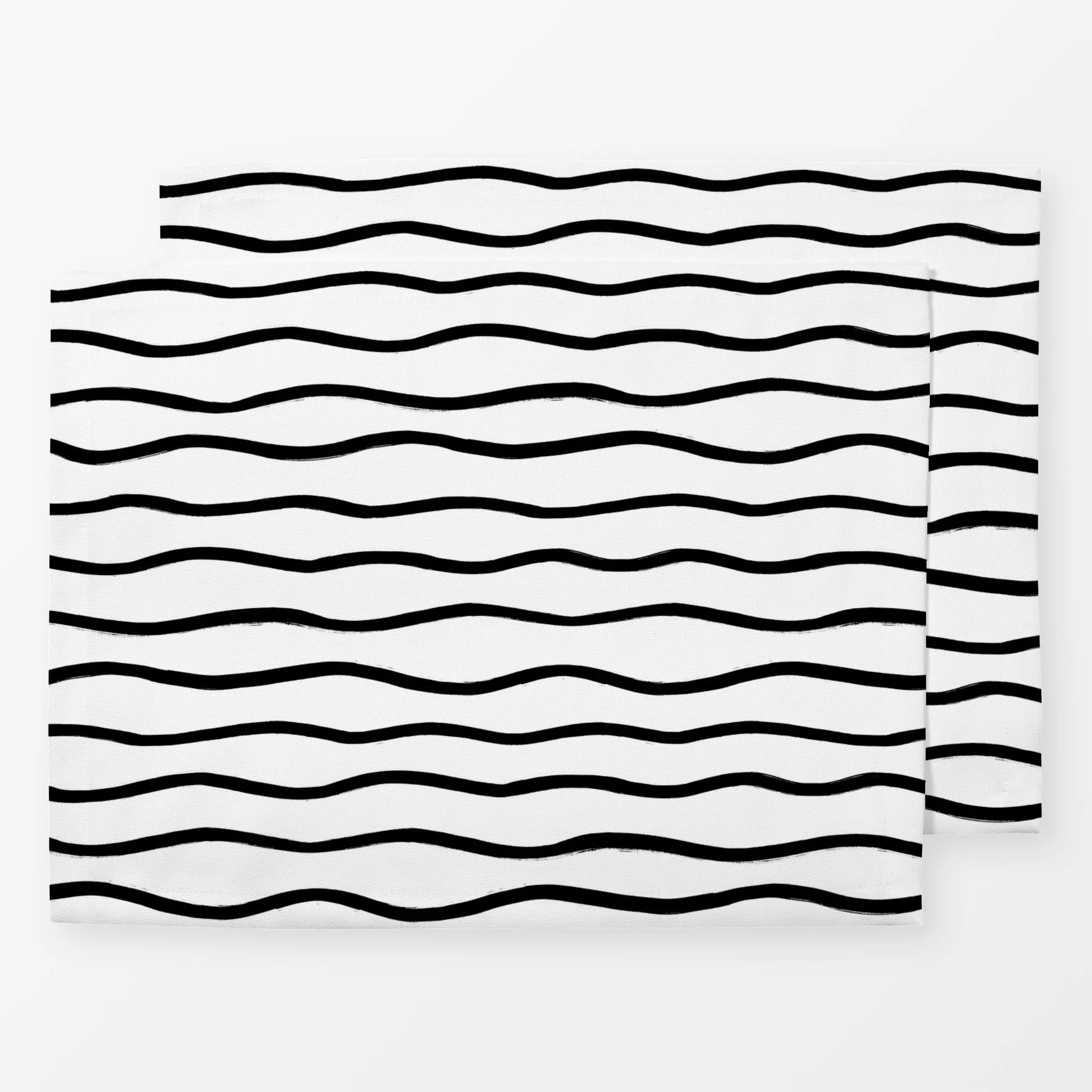 Tischset Streifenliebe Meeresrauschen 1 - Symbole & Muster - von „Primus Pattern"; Linien, Wasser, Streifen, Meer, wellen, w...
