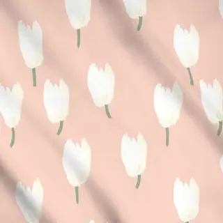 Meterware Tulpen auf Rosa