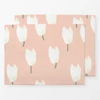 Tischset Tulpen auf Rosa