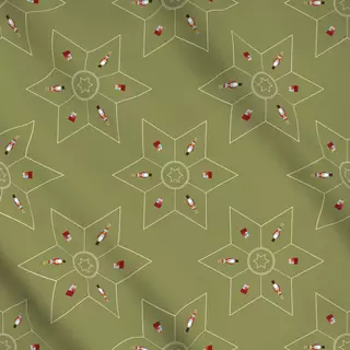 Meterware Christmas Pattern Green