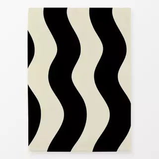 Geschirrtücher Wellen Black Beige