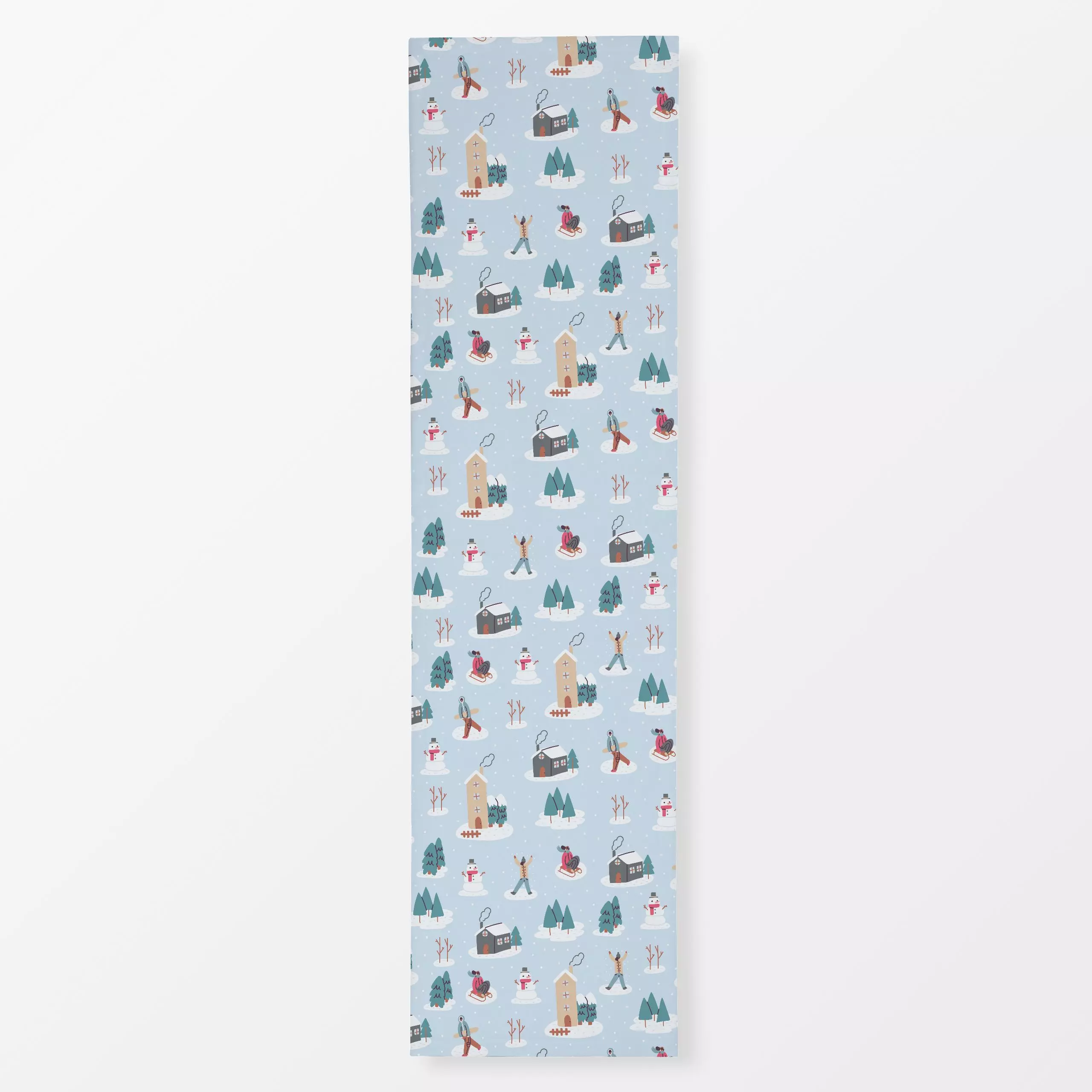 Tischläufer Winter Wonderland - Winter - von „Sara Maese"; Natur, Winter, Winterwald, tree, Wonderland, Nature, house, Winte...