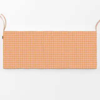 Bankauflage Karo Orange Rosa