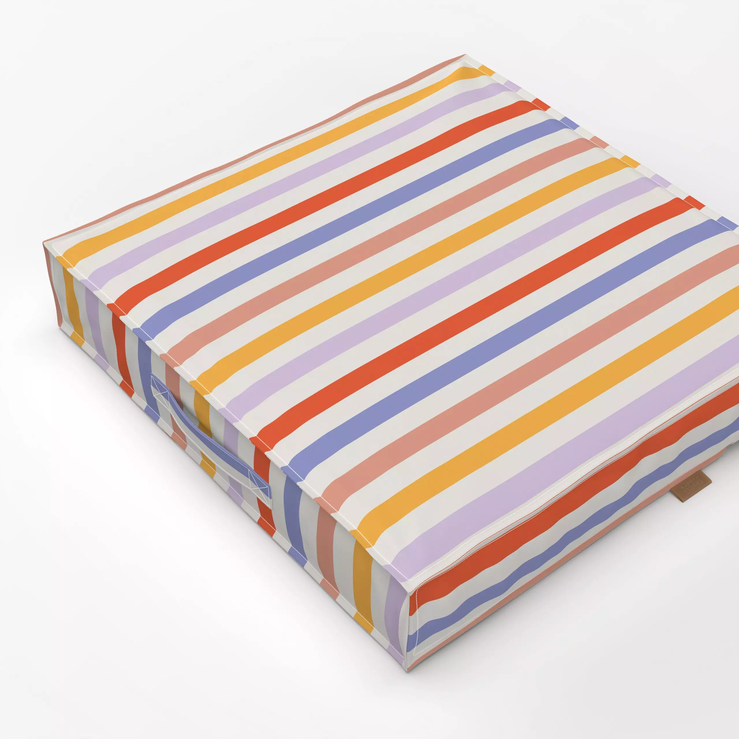 Bodenkissen Streifen bunt - Symbole & Muster - von „Fjord Studio"; marrokko, Streifen, outdoor, Summerfeeling, stoff, Bettwa...